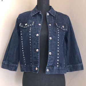 Mechant Denim Jacket with grommets Size 6